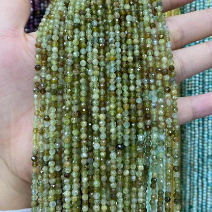 Tiny Round Faceted Beads Gemstone/Quartz/Jasper/Agate 2mm 3mm 4mm
