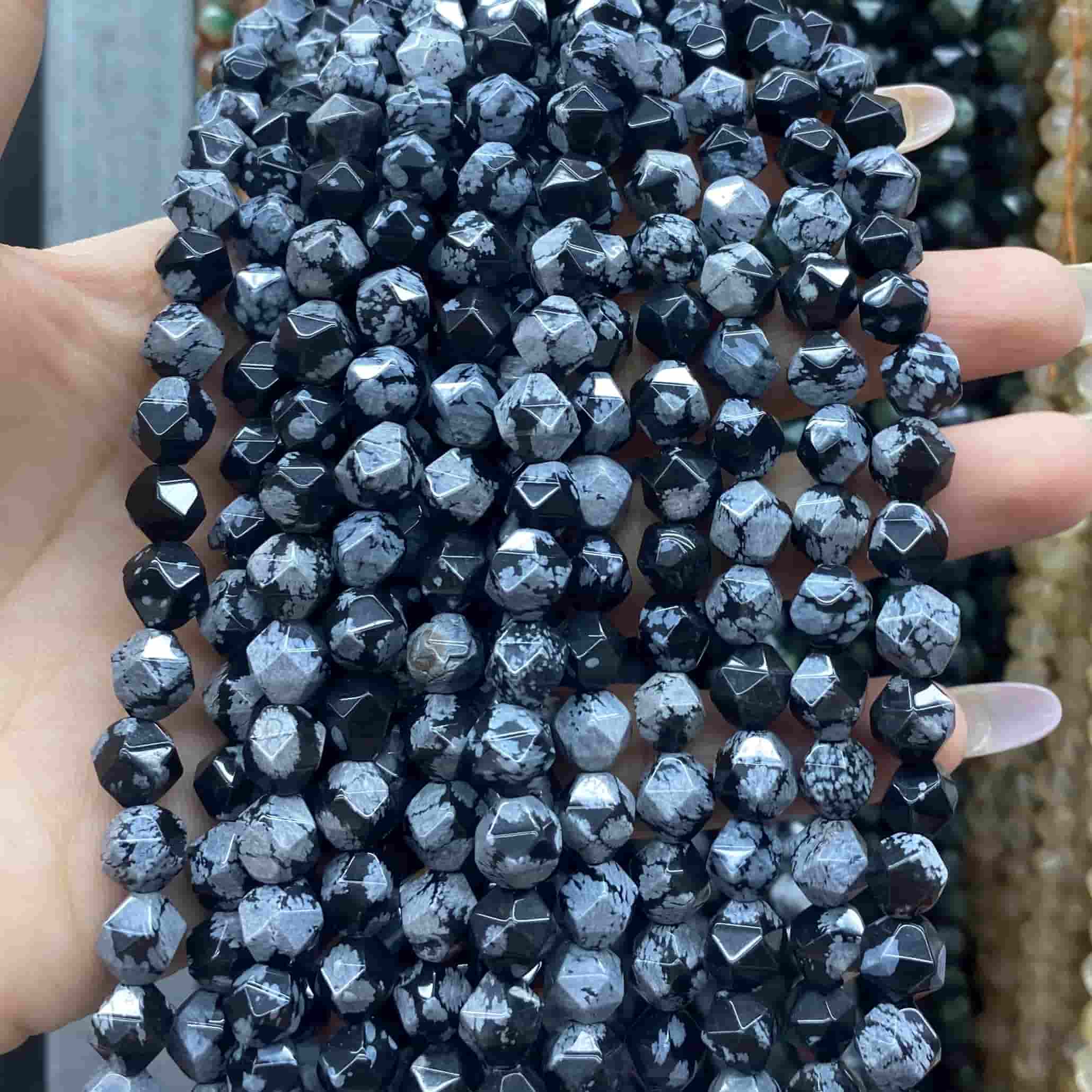 Diamond Faceted Beads 6mm/8mm/10mm Quartz/Jasper/Agate/Crystal