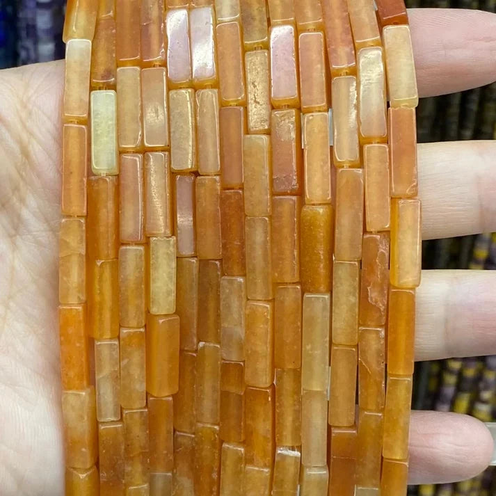 Tube Shape Aventurine Beads