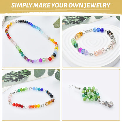 Rondelle Multicolored AB Glass Beads