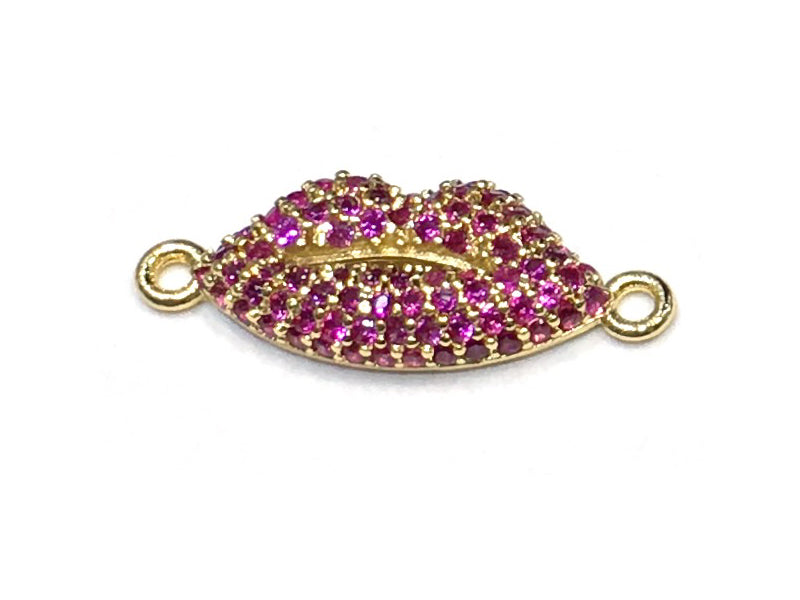1PCS Brass Cubic Zirconia Lip Accessories