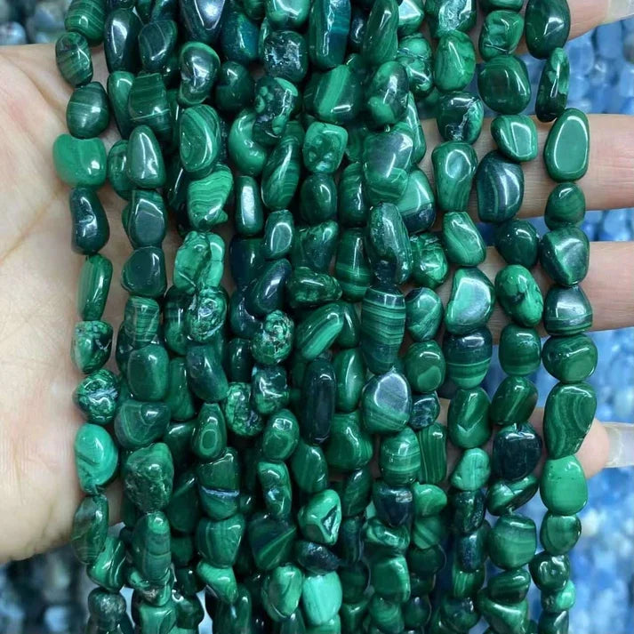 Nugget Shape Malachite Beads