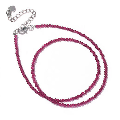 2mm Shining Beads Stone Necklace Choker Jewelry