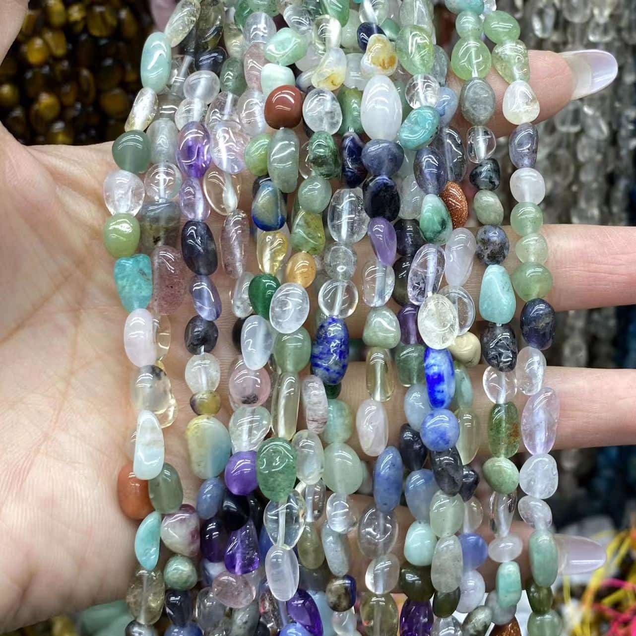 Irregular Smooth Beads 6-8mm Gemstone/Quartz/Jasper/Agate