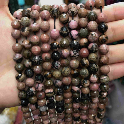Round Faceted Beads Crystal/Quartz/Jasper/Agate 6mm 8mm 10mm
