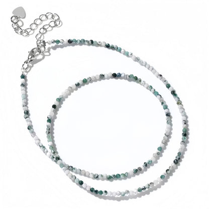 2mm Shining Beads Stone Necklace Choker Jewelry