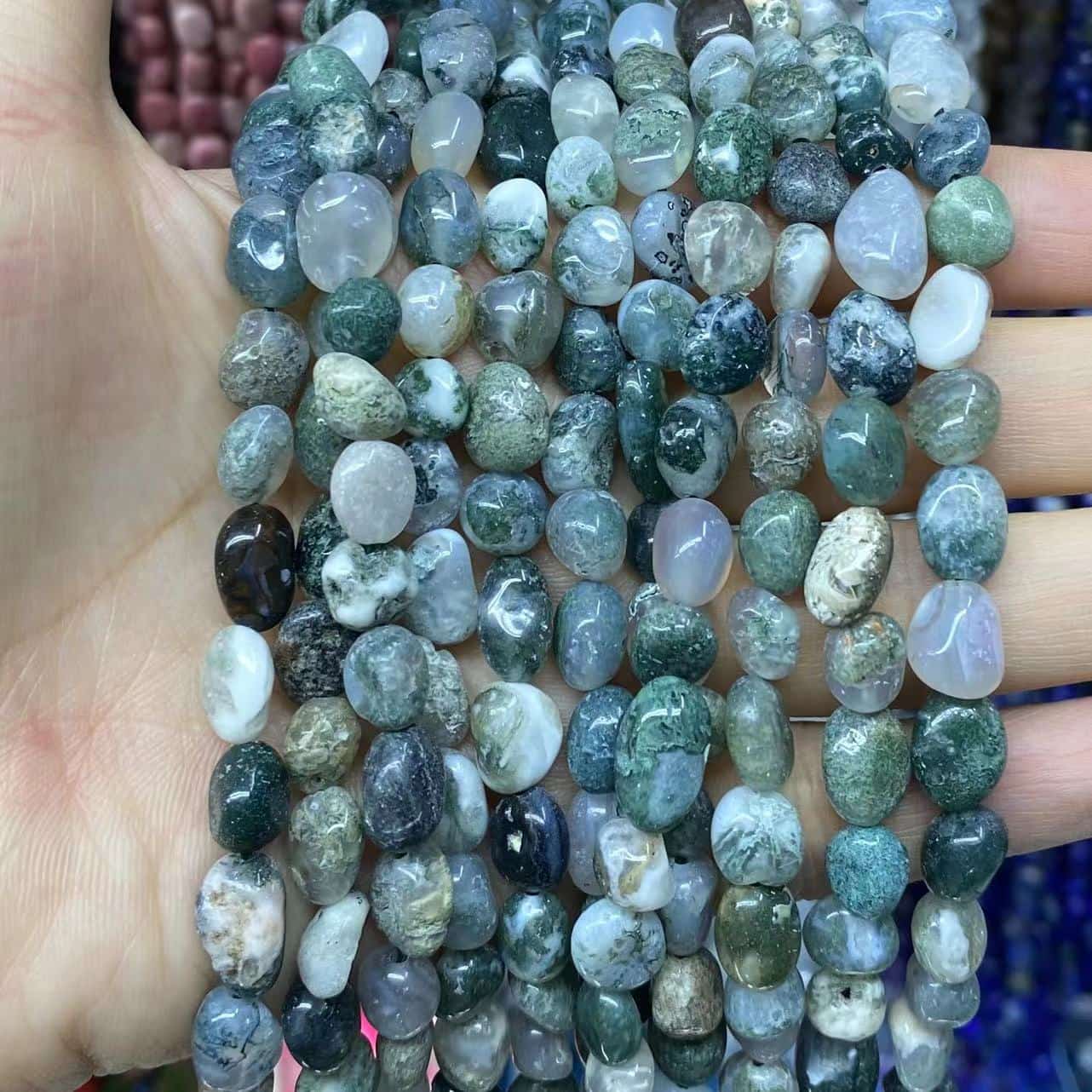 Irregular Smooth Beads 6-8mm Gemstone/Quartz/Jasper/Agate