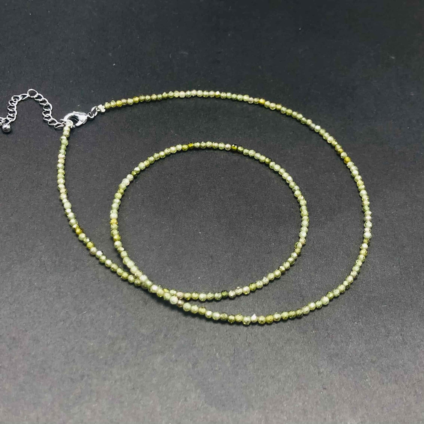 2mm Shining Beads Stone Necklace Choker Jewelry