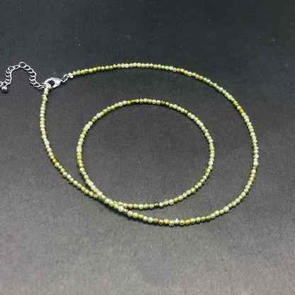 2mm Shining Beads Stone Necklace Choker Jewelry