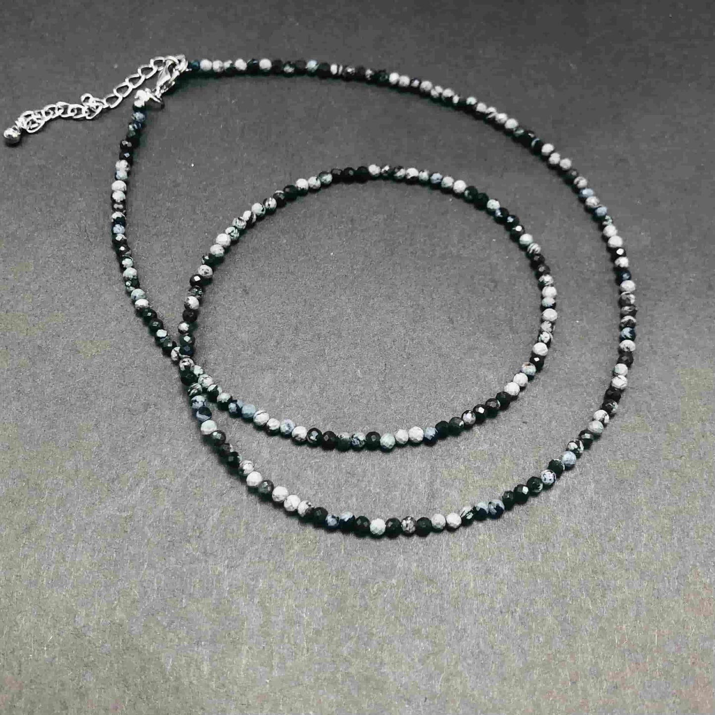 2mm Shining Beads Stone Necklace Choker Jewelry