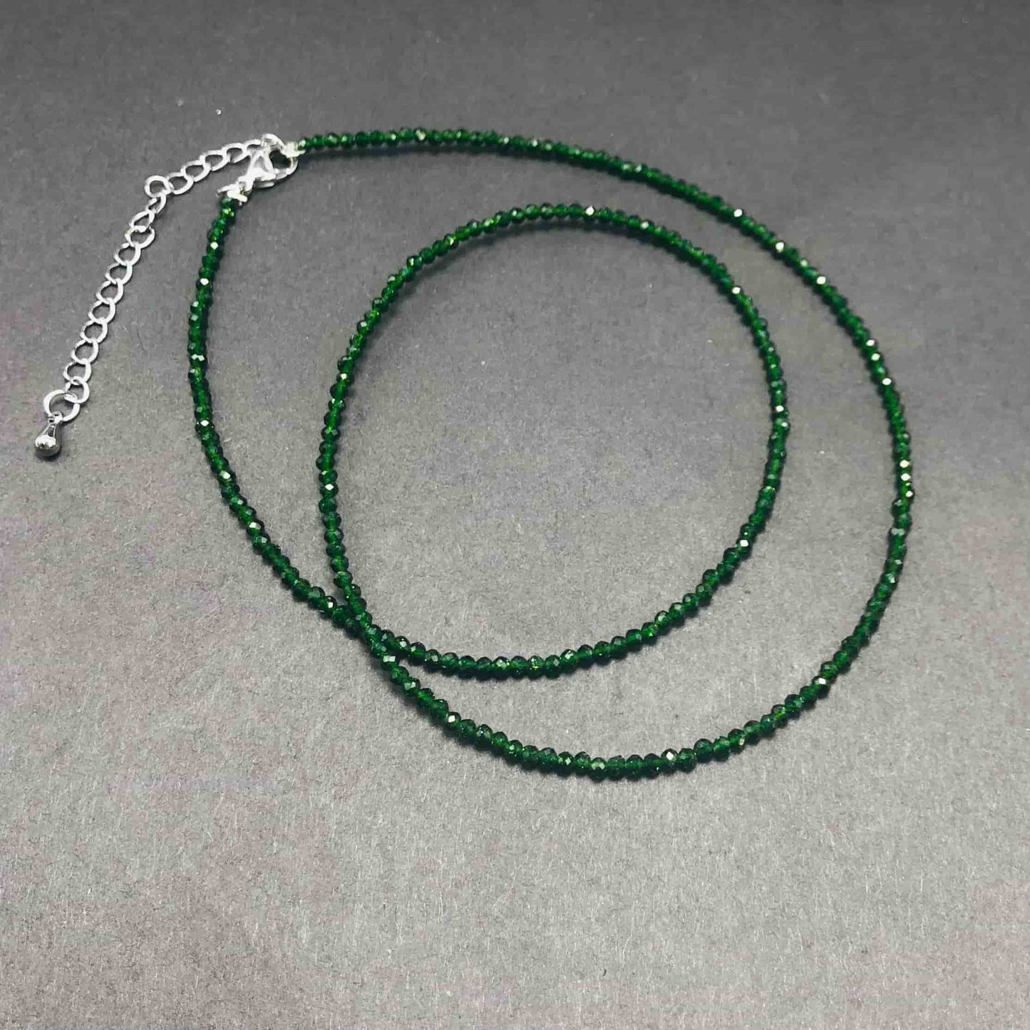 2mm Shining Beads Stone Necklace Choker Jewelry