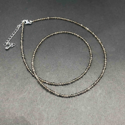 2mm Shining Beads Stone Necklace Choker Jewelry