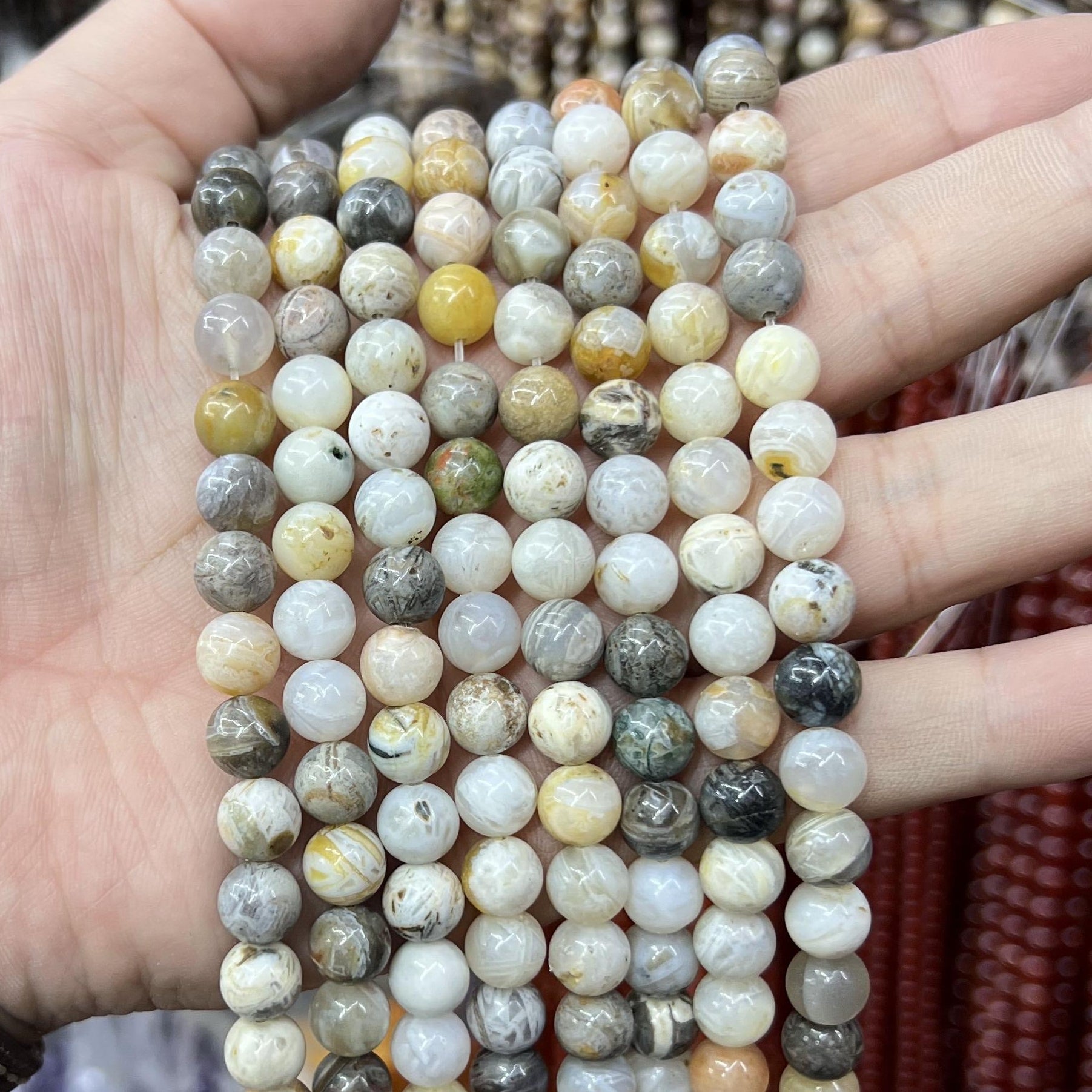 $2.5--8mm #2 Semi- Precious beadsFree Shipping