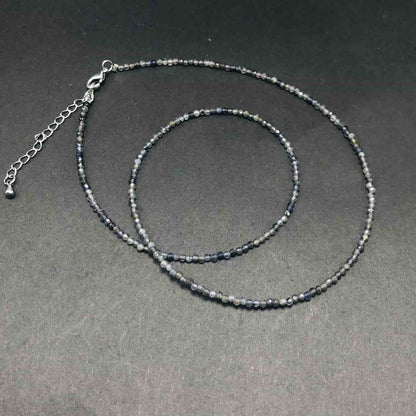 2mm Shining Beads Stone Necklace Choker Jewelry