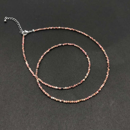 2mm Shining Beads Stone Necklace Choker Jewelry