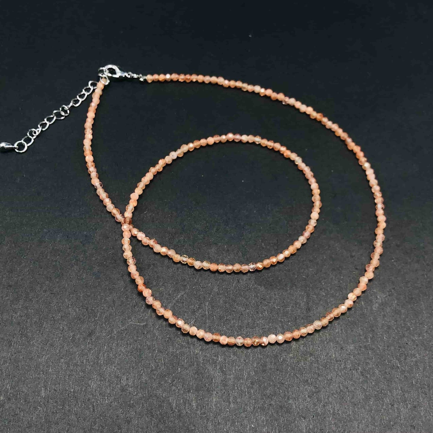 2mm Shining Beads Stone Necklace Choker Jewelry