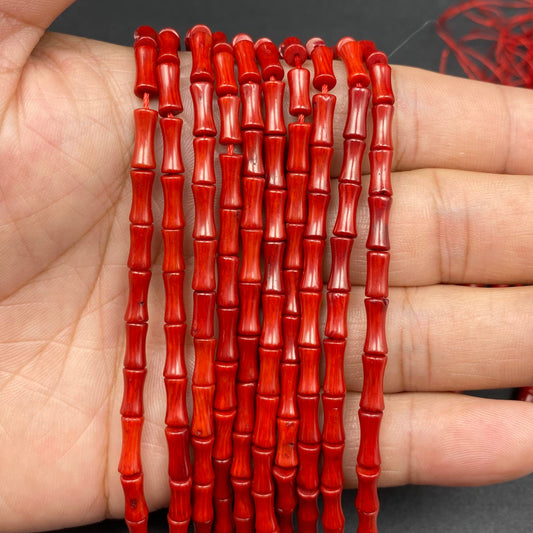 Bamboo Shape Coral Beads
