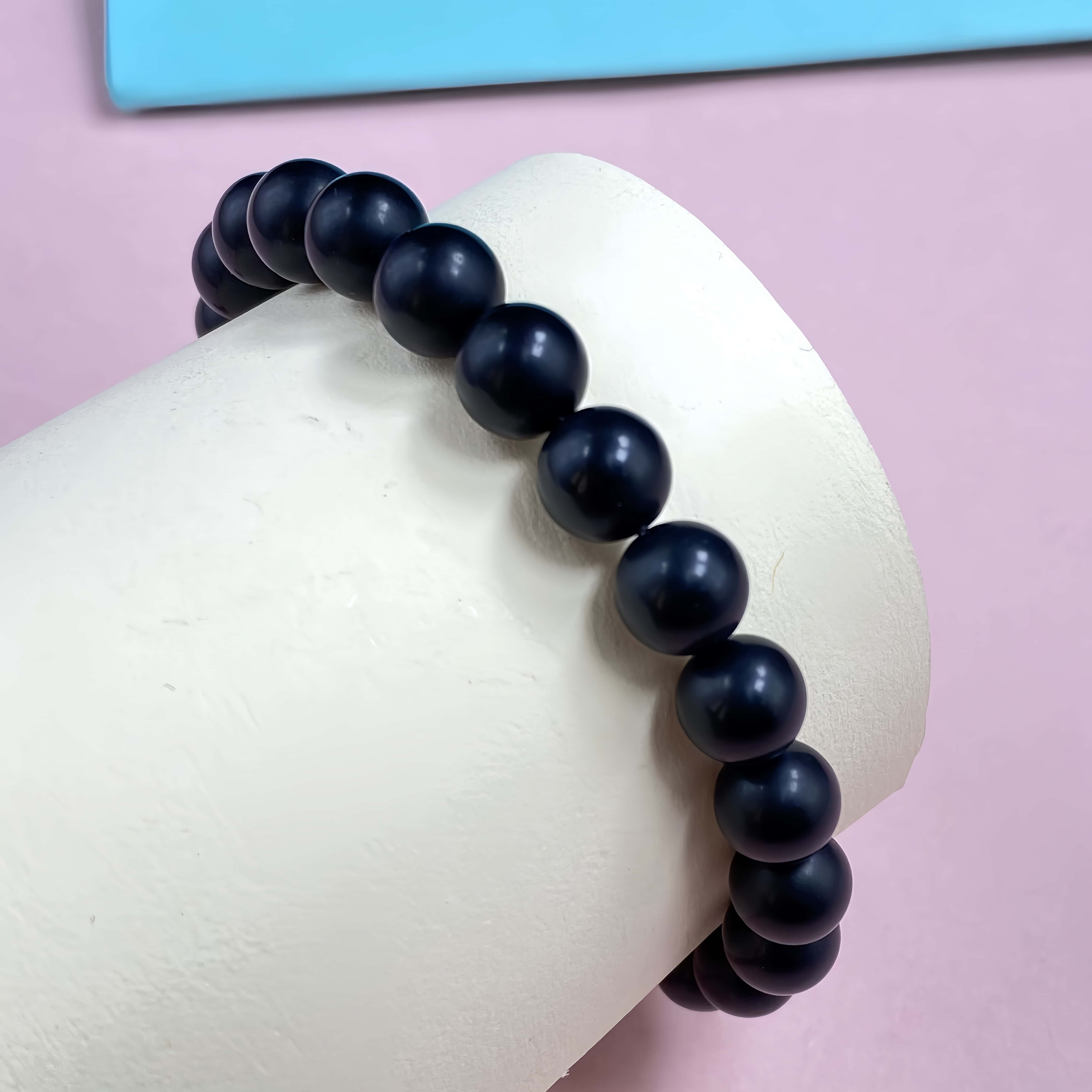Matte Onyx for Protection and Apotropaic Briaded Rope Crystal Bracelet