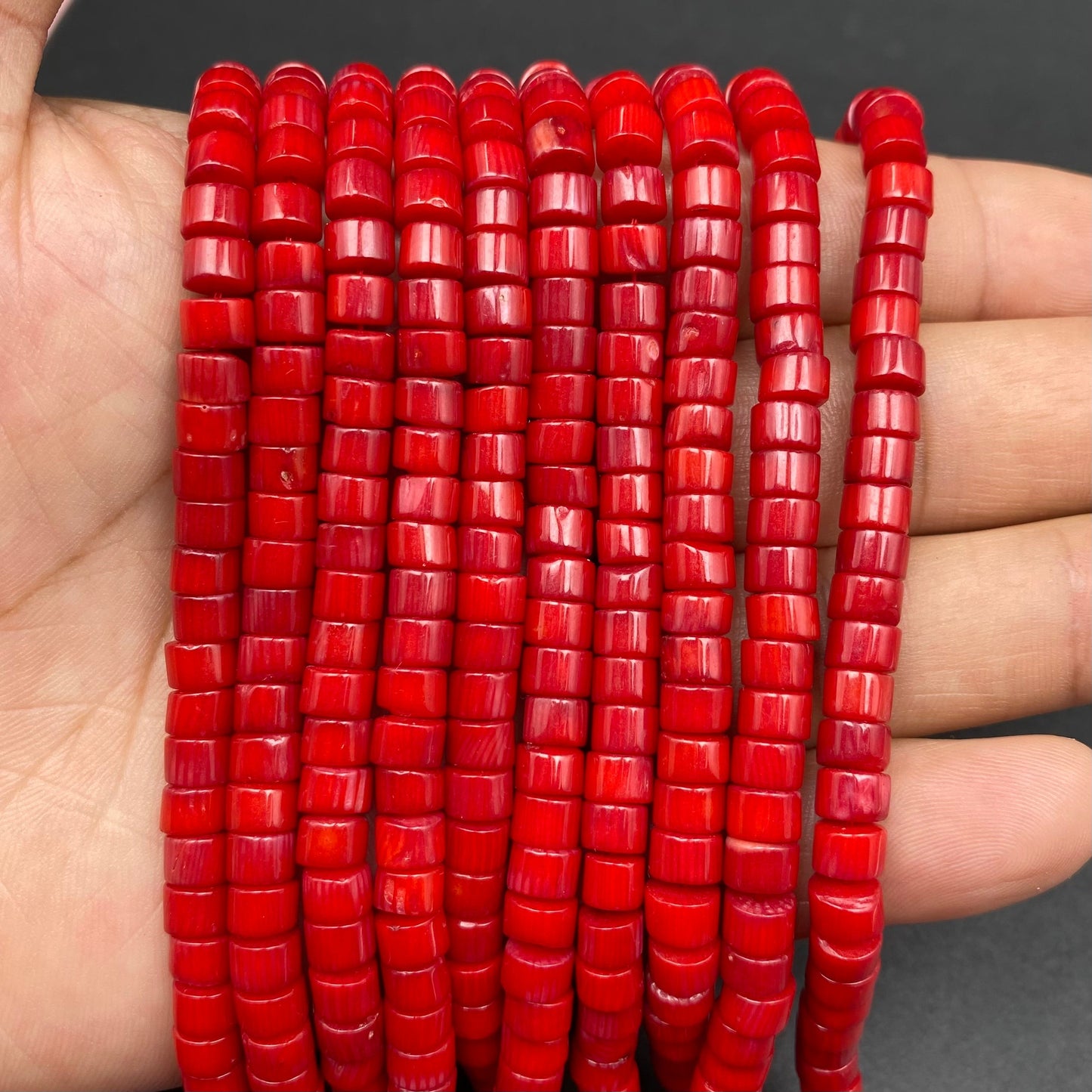 Tube Shape Coral Beads