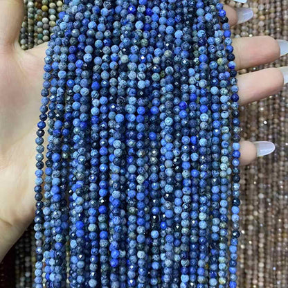 Tiny Round Faceted Beads Gemstone/Quartz/Jasper/Agate 2mm 3mm 4mm