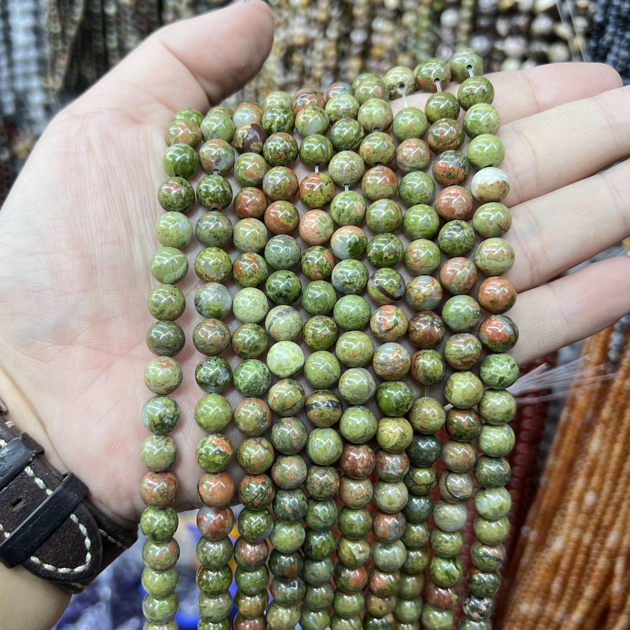 $2.5--8mm semi precious beads #1 Free Shipping