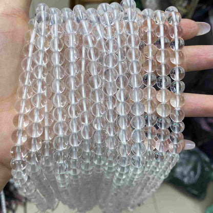 Round Smooth Beads Crystal/Quartz/Jasper/Agate 4mm 6mm 8mm 10mm