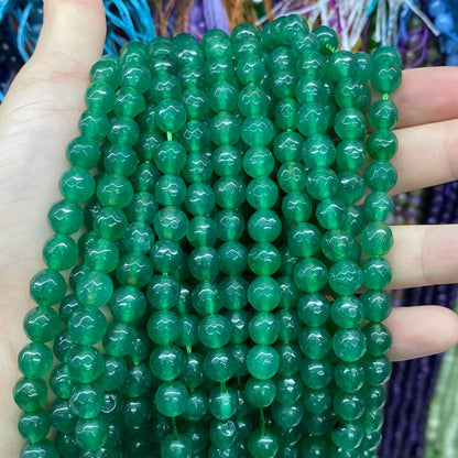 Color Jade Beads Faceted Round Beads 6mm/8mm/10mm