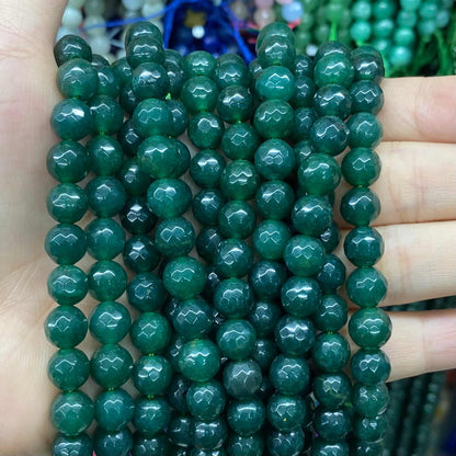 Color Jade Beads Faceted Round Beads 6mm/8mm/10mm