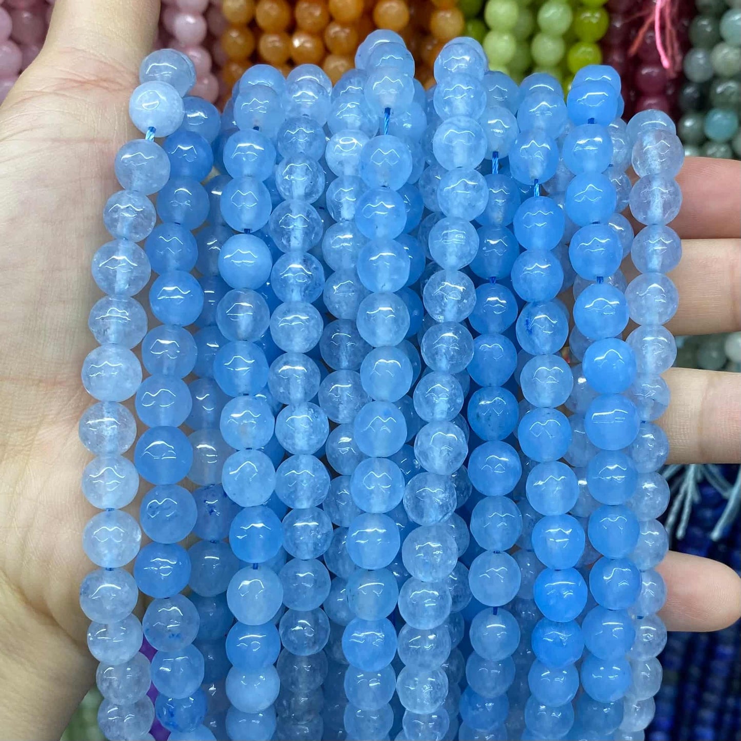 Color Jade Beads Faceted Round Beads 6mm/8mm/10mm