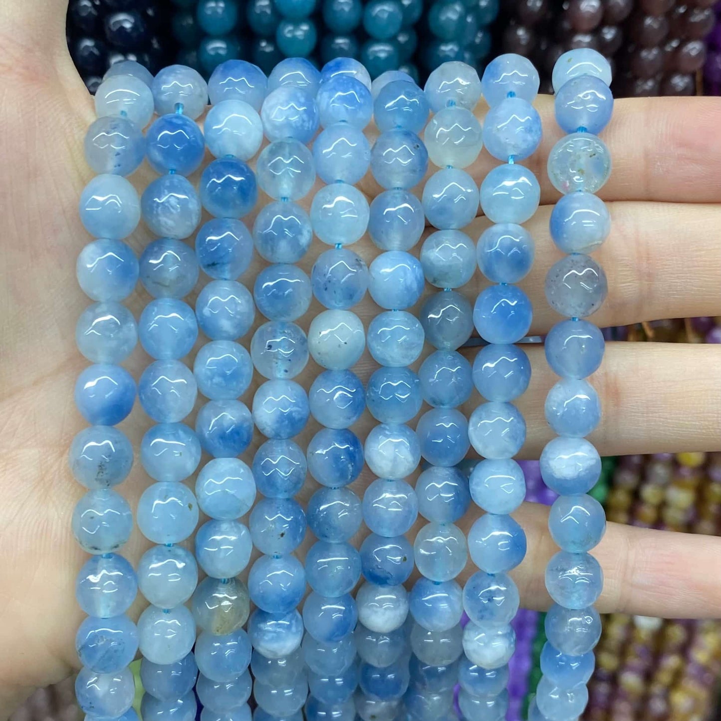 Color Jade Beads Faceted Round Beads 6mm/8mm/10mm