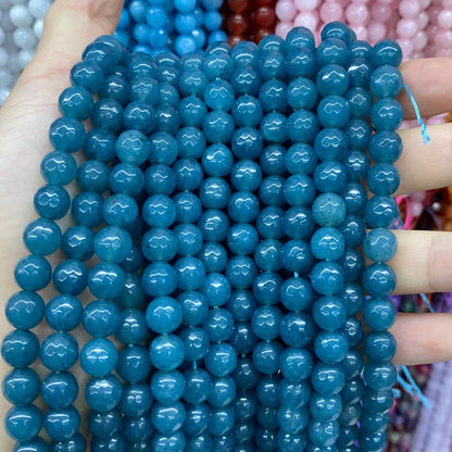 Color Jade Beads Faceted Round Beads 6mm/8mm/10mm