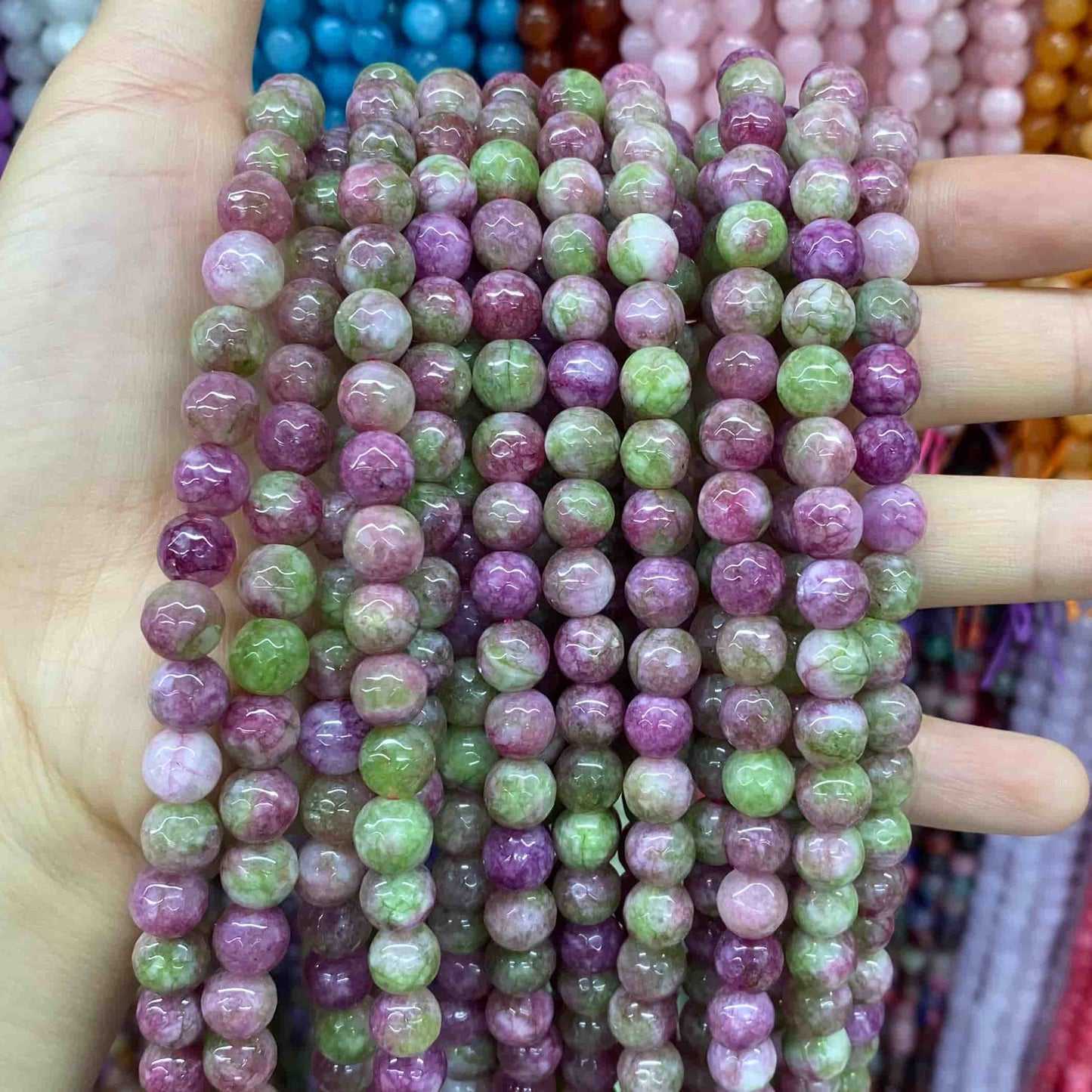 Color Jade Beads Faceted Round Beads 6mm/8mm/10mm