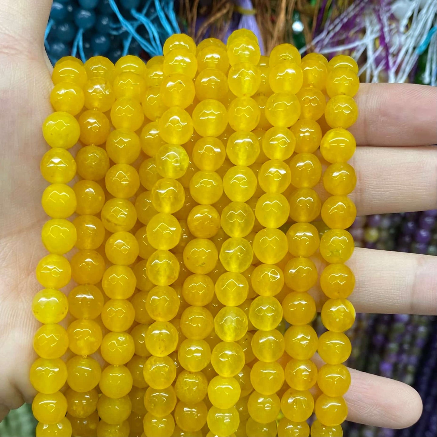 Color Jade Beads Faceted Round Beads 6mm/8mm/10mm