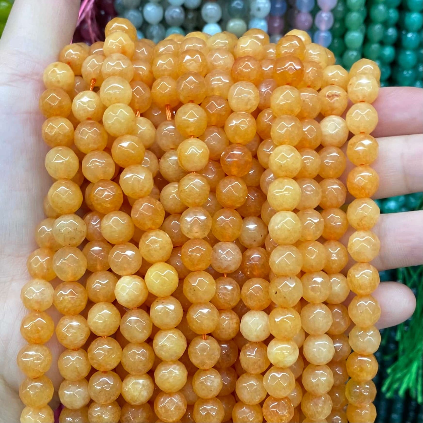 Color Jade Beads Faceted Round Beads 6mm/8mm/10mm