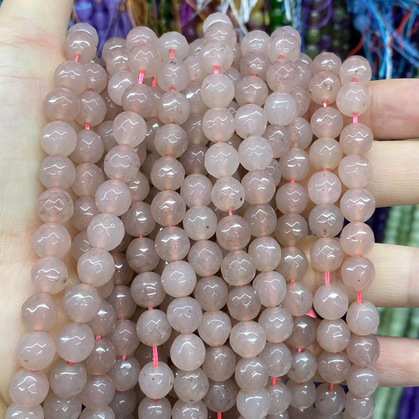 Color Jade Beads Faceted Round Beads 6mm/8mm/10mm