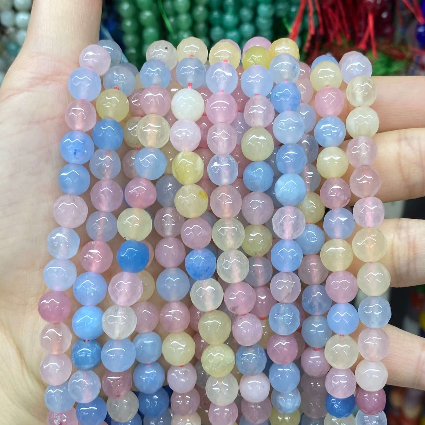 Color Jade Beads Faceted Round Beads 6mm/8mm/10mm