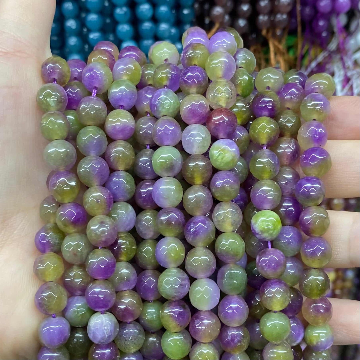 Color Jade Beads Faceted Round Beads 6mm/8mm/10mm