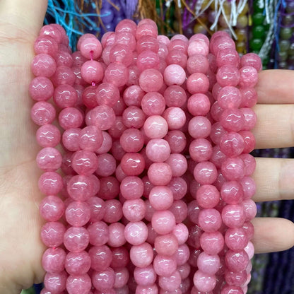 Color Jade Beads Faceted Round Beads 6mm/8mm/10mm