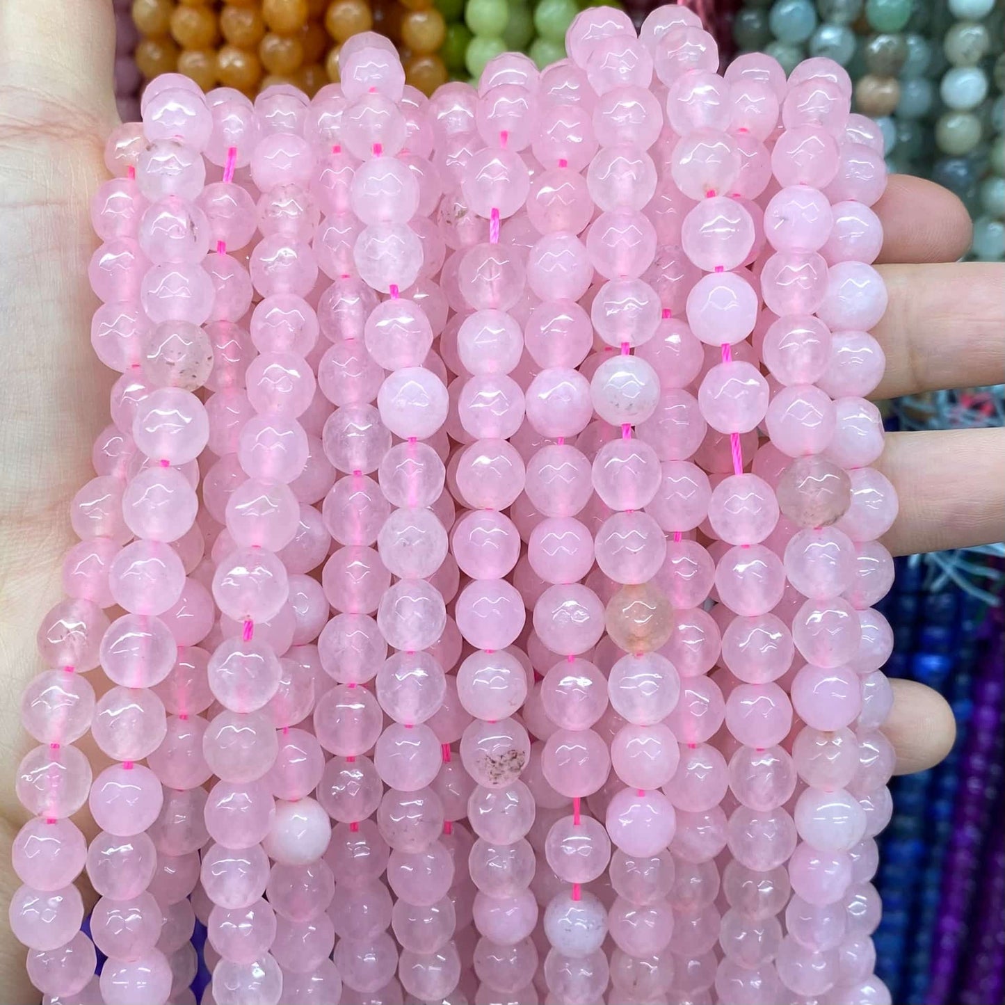 Color Jade Beads Faceted Round Beads 6mm/8mm/10mm
