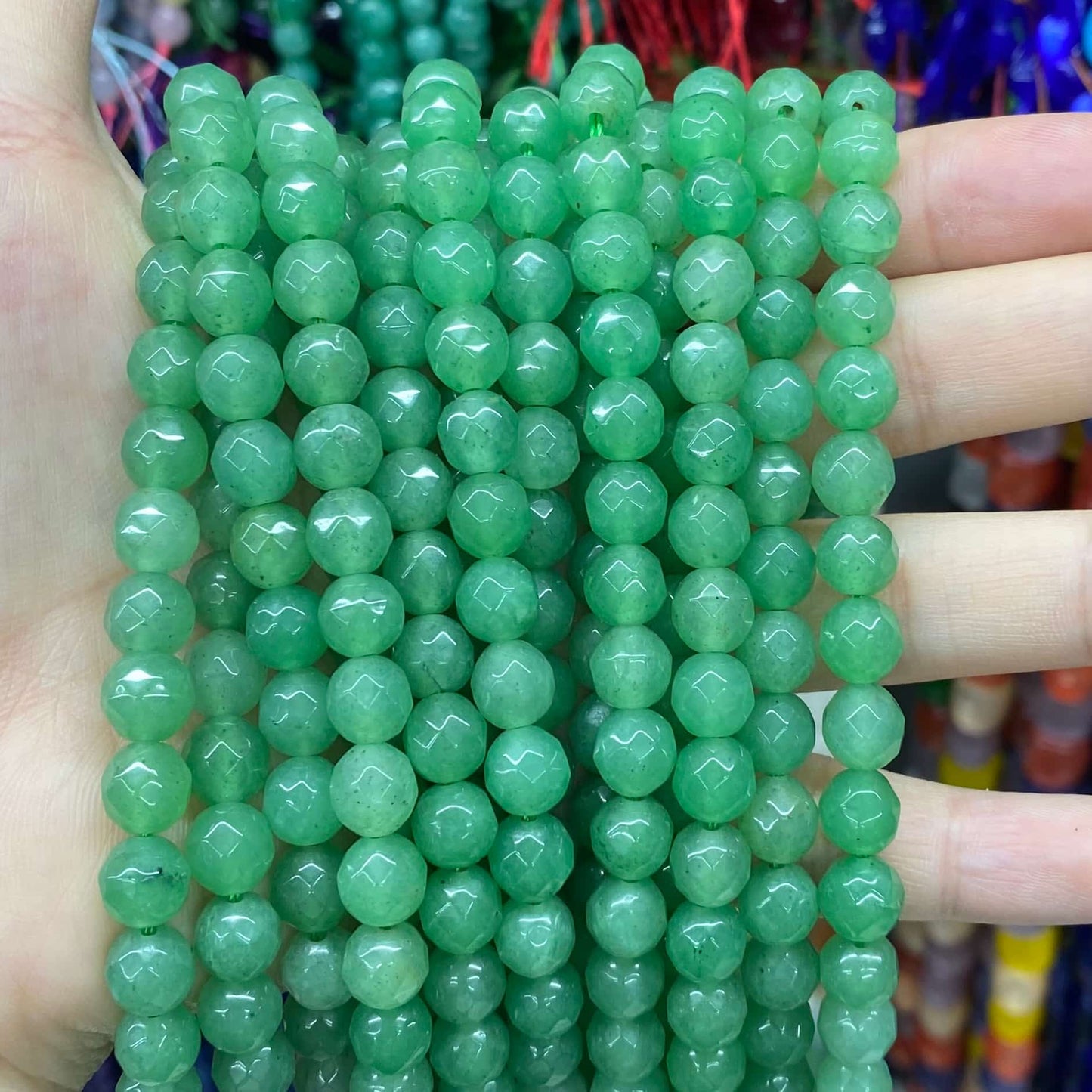 Color Jade Beads Faceted Round Beads 6mm/8mm/10mm