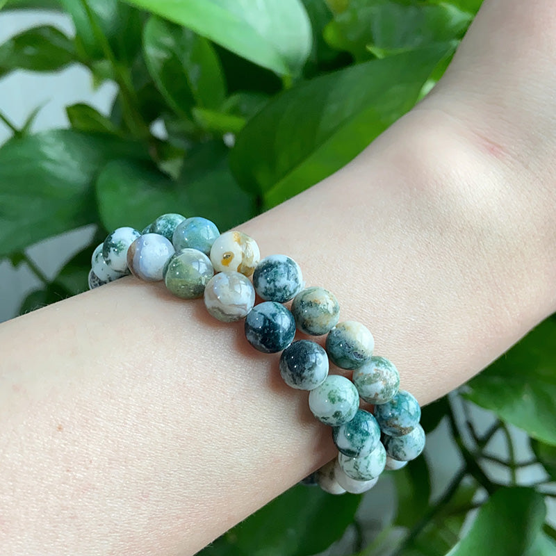 White Moss Agate Bracelet $9.99/4PCS