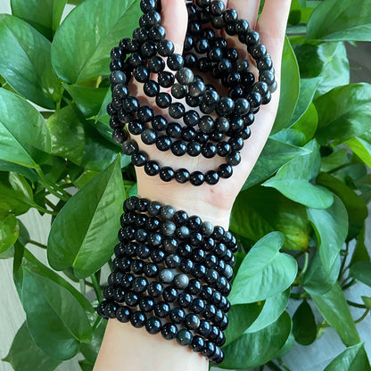 Silver Obsidian Bracelet $9.99/2PCS