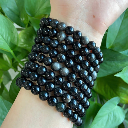 Silver Obsidian Bracelet $9.99/2PCS