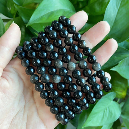 Silver Obsidian Bracelet $9.99/2PCS