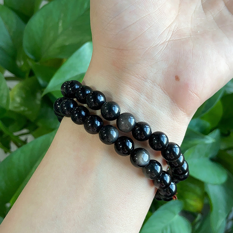 Silver Obsidian Bracelet $9.99/2PCS