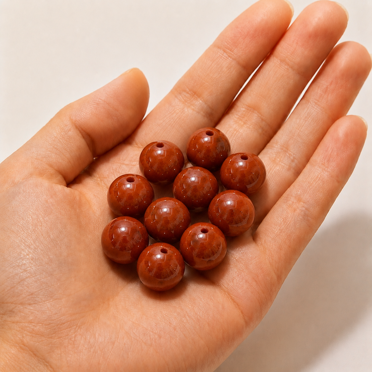 $0.99-10PCS Round Smooth Beads 8mm