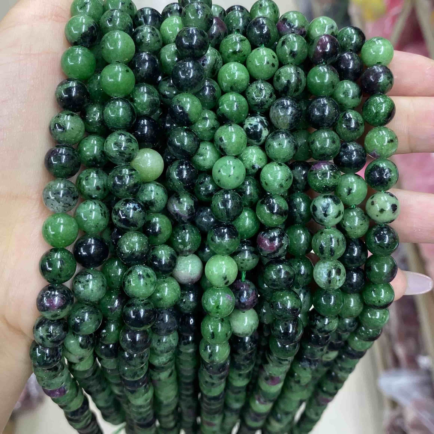 Round Smooth Beads Crystal/Quartz/Jasper/Agate 4mm 6mm 8mm 10mm