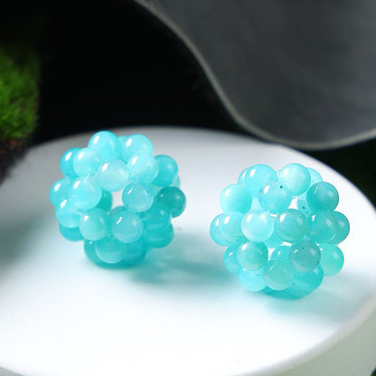 Handmade Crystal Stone Beads Ball Shape 1PCS