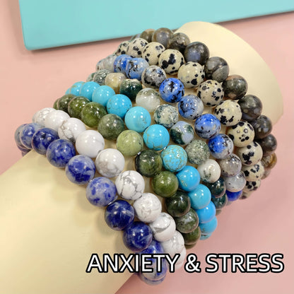 Natural Healing Crystal Bracelet Set of 8