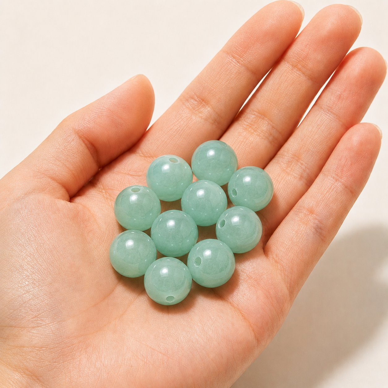 $0.99-10PCS Round Smooth Beads 8mm